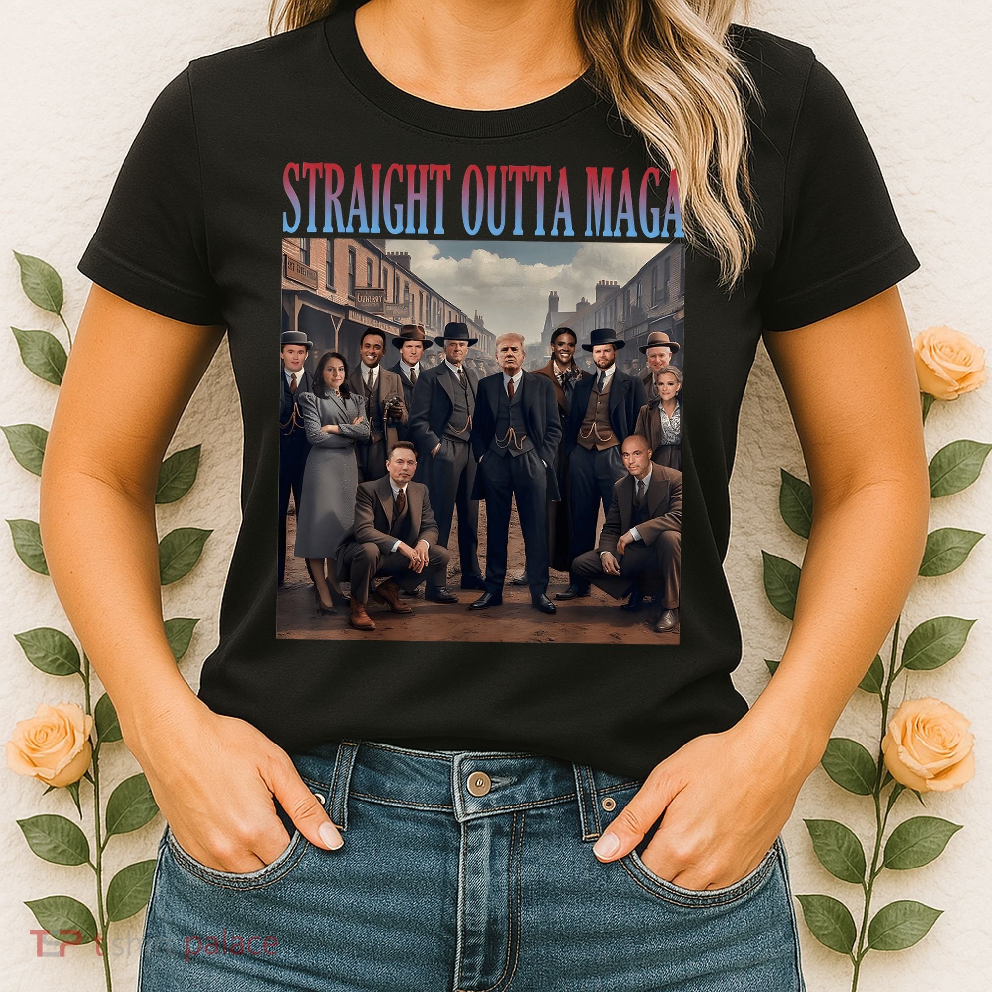 Straight Outta Maga Funny Trump 2024 Funny Women's T-Shirt
