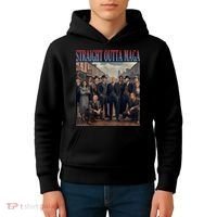 Straight Outta Maga Funny Trump 2024 Funny Kids Hoodie thumb 4