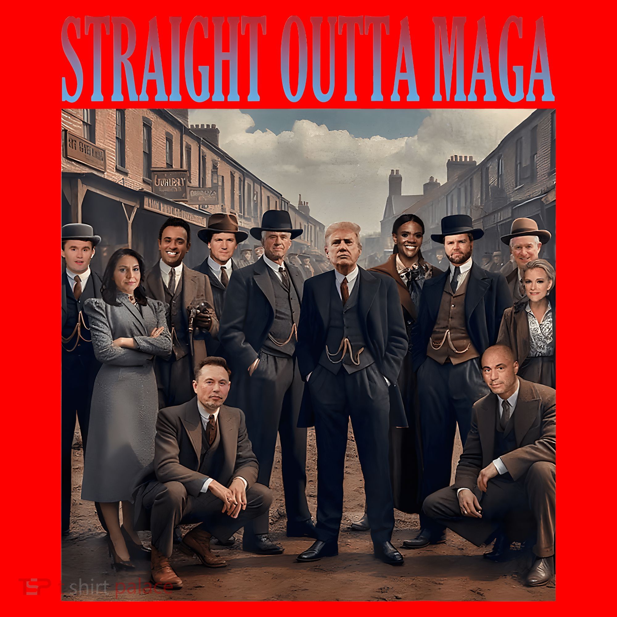 Straight Outta Maga Funny Trump 2024 Funny Santa Hat