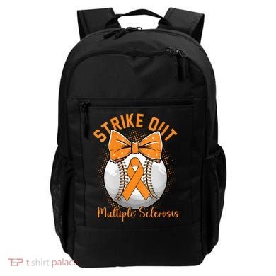 Strike Out Multiple Sclerosis Awareness Orange Ribbon Backpack