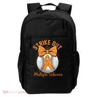 Strike Out Multiple Sclerosis Awareness Orange Ribbon Backpack thumb 0