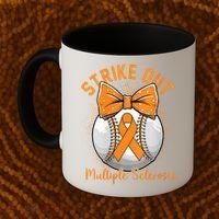 Strike Out Multiple Sclerosis Awareness Orange Ribbon Coffee Mug thumb 2