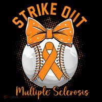 Strike Out Multiple Sclerosis Awareness Orange Ribbon Women's Hoodie thumb 2