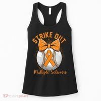 Strike Out Multiple Sclerosis Awareness Orange Ribbon Women's Tank Top thumb 0
