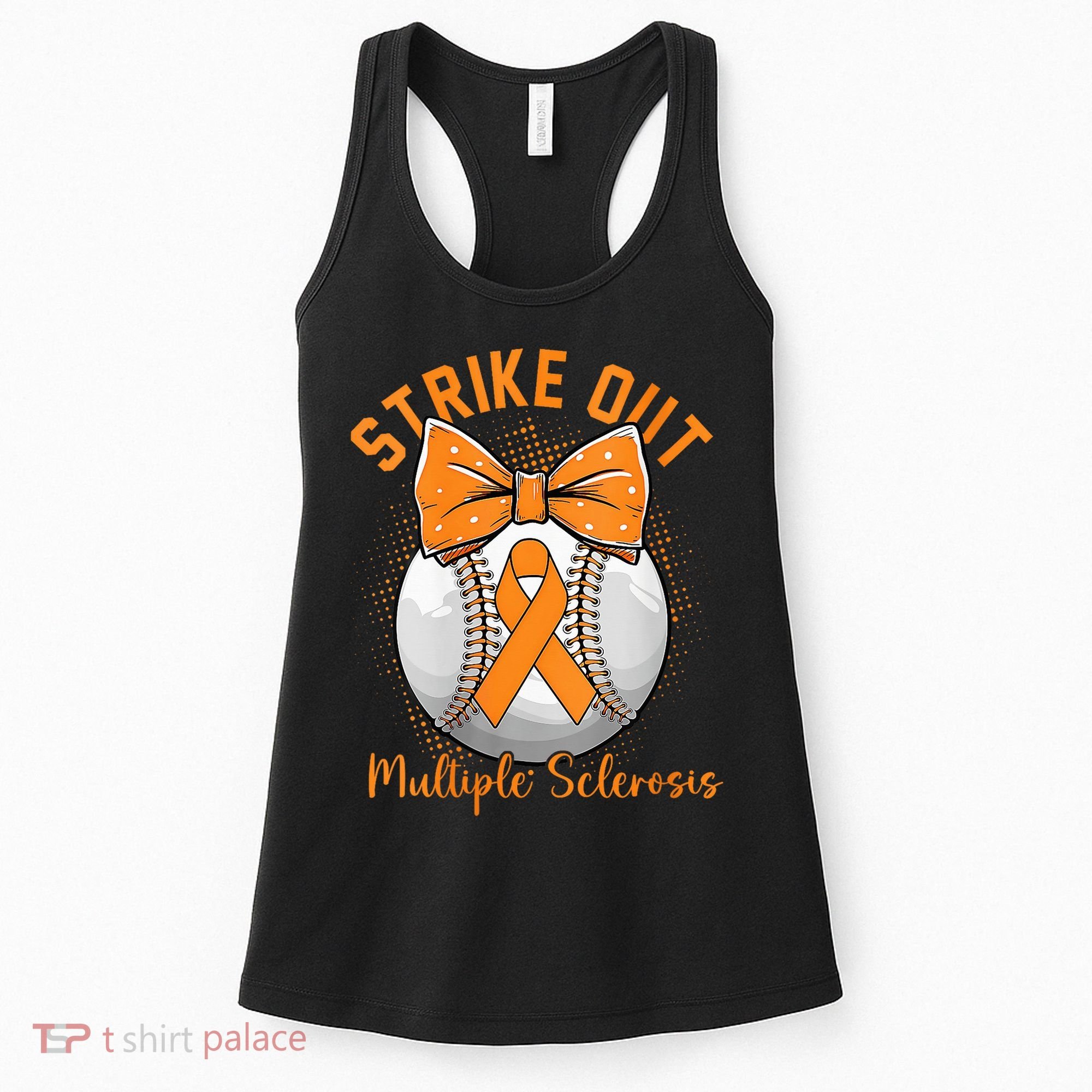 Strike Out Multiple Sclerosis Awareness Orange Ribbon Women's Tank Top