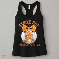 Strike Out Multiple Sclerosis Awareness Orange Ribbon Women's Tank Top thumb 3