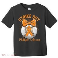 Strike Out Multiple Sclerosis Awareness Orange Ribbon Toddler T-Shirt thumb 0