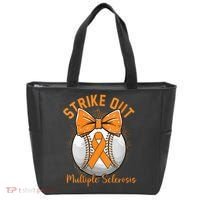 Strike Out Multiple Sclerosis Awareness Orange Ribbon Tote Bag thumb 0