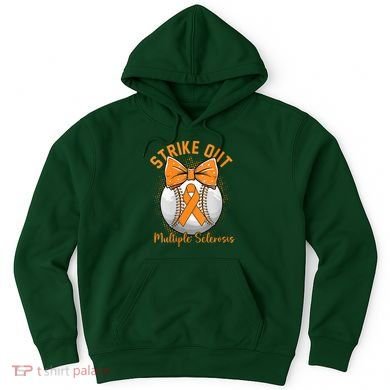 Strike Out Multiple Sclerosis Awareness Orange Ribbon Hoodie