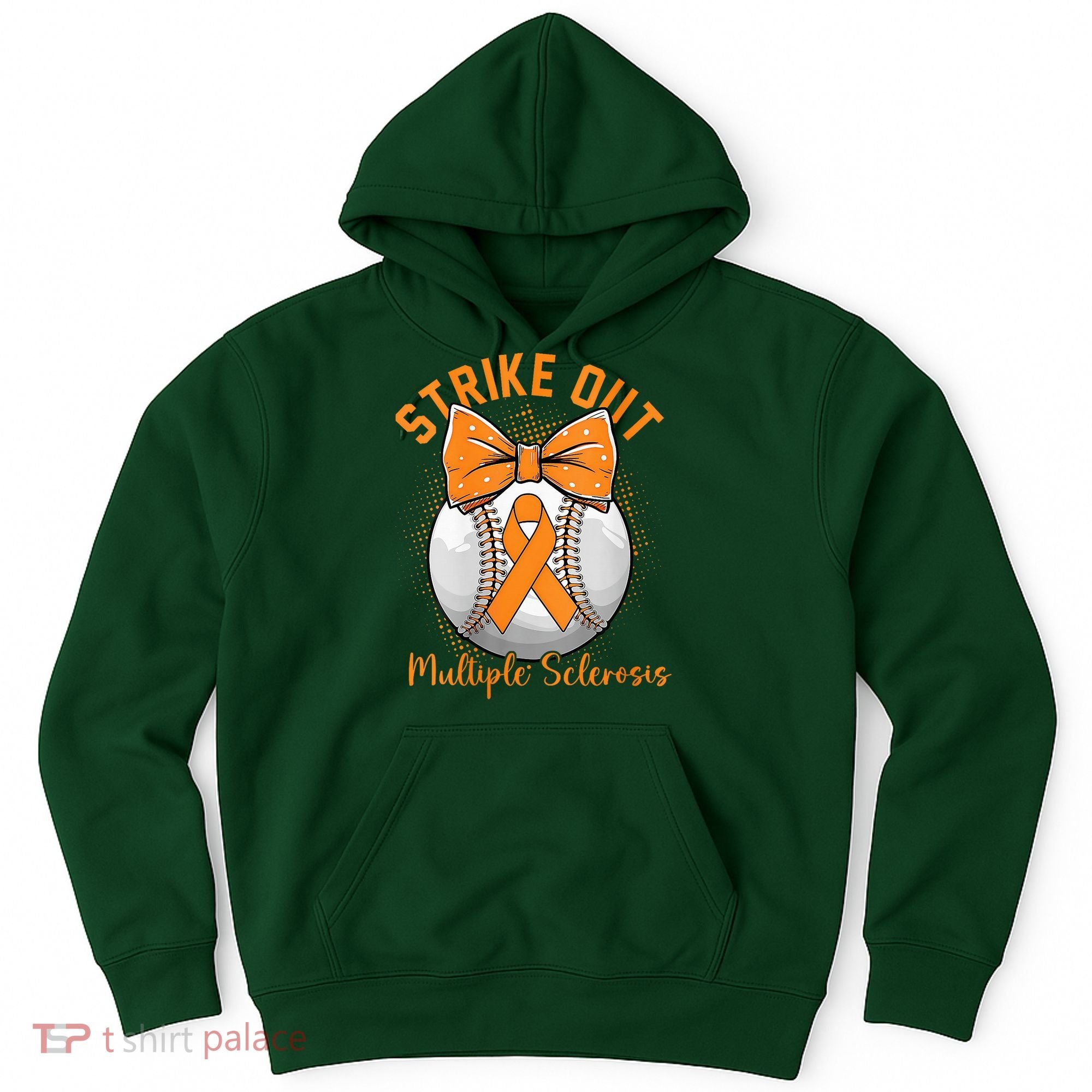 Strike Out Multiple Sclerosis Awareness Orange Ribbon Hoodie