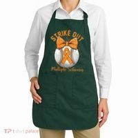 Strike Out Multiple Sclerosis Awareness Orange Ribbon Apron thumb 2