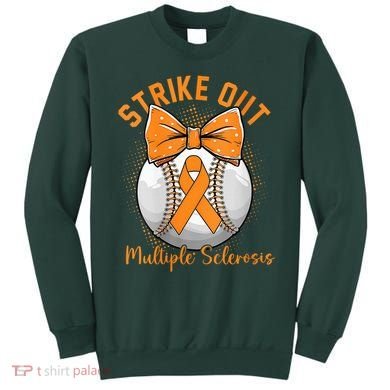 Strike Out Multiple Sclerosis Awareness Orange Ribbon Sweatshirt