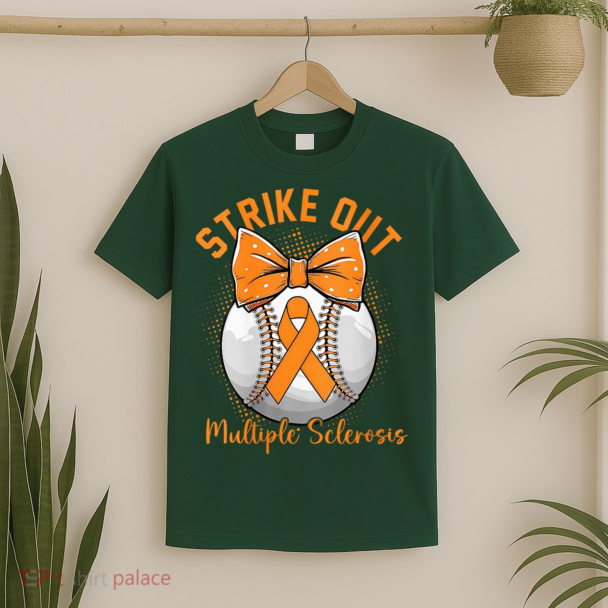 Strike Out Multiple Sclerosis Awareness Orange Ribbon T-Shirt