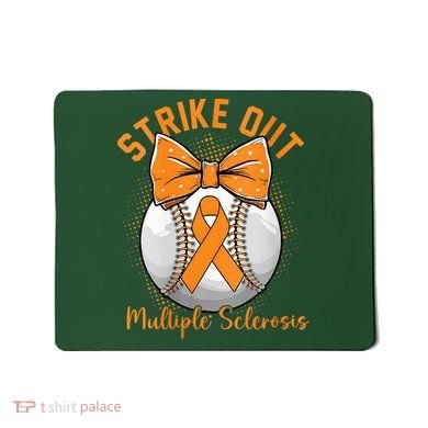 Strike Out Multiple Sclerosis Awareness Orange Ribbon Mousepad