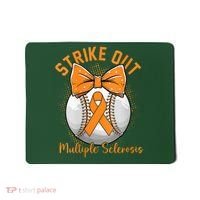 Strike Out Multiple Sclerosis Awareness Orange Ribbon Mousepad thumb 0