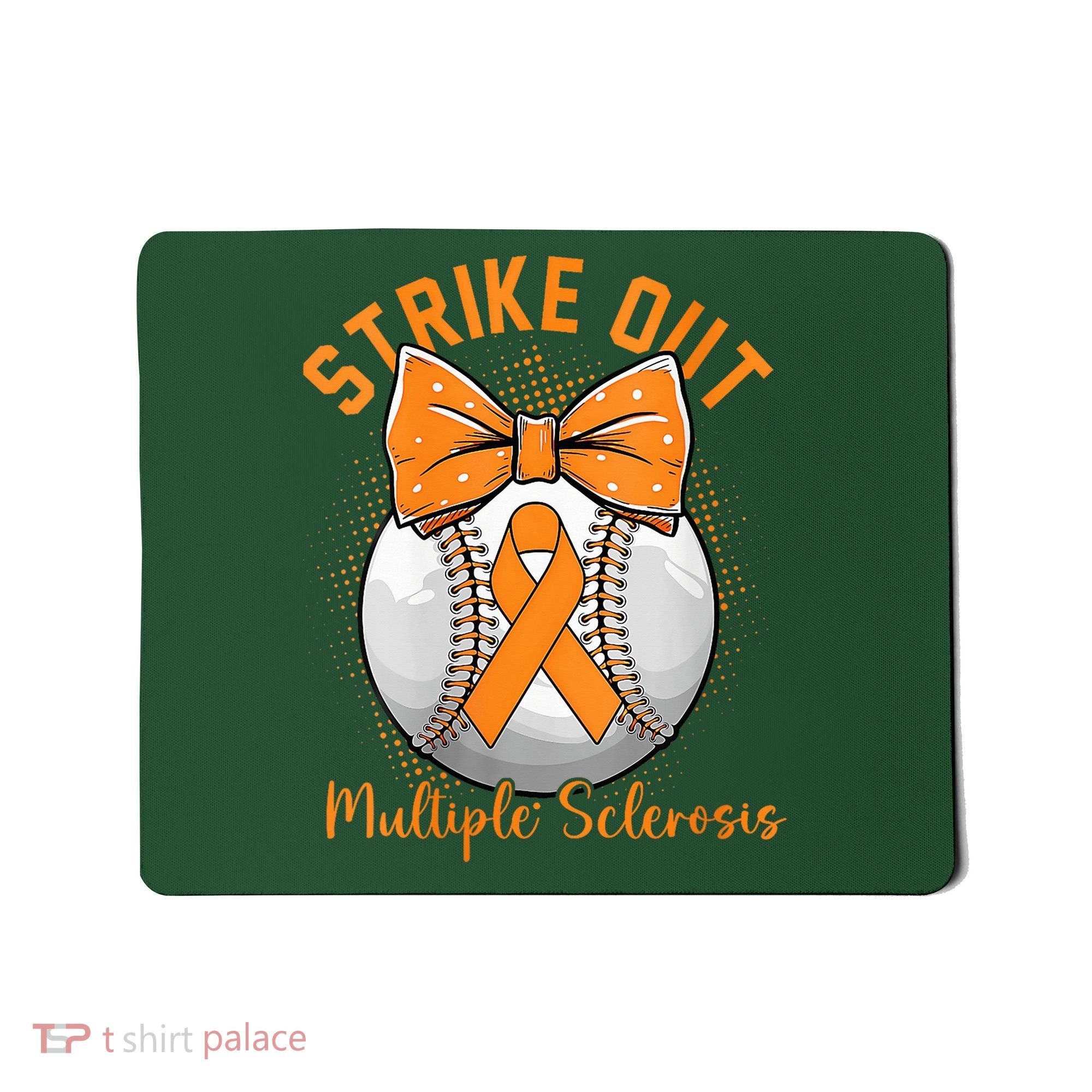 Strike Out Multiple Sclerosis Awareness Orange Ribbon Mousepad