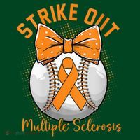 Strike Out Multiple Sclerosis Awareness Orange Ribbon Mousepad thumb 1