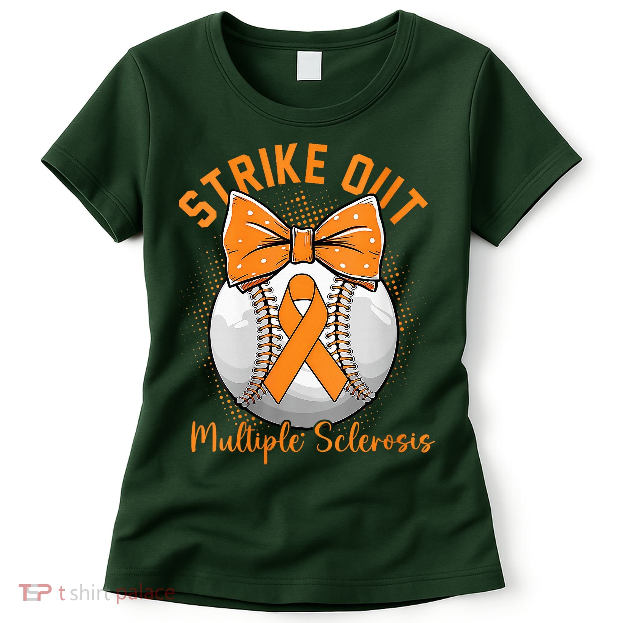 Strike Out Multiple Sclerosis Awareness Orange Ribbon Women's T-Shirt