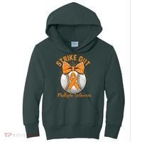 Strike Out Multiple Sclerosis Awareness Orange Ribbon Kids Hoodie thumb 0