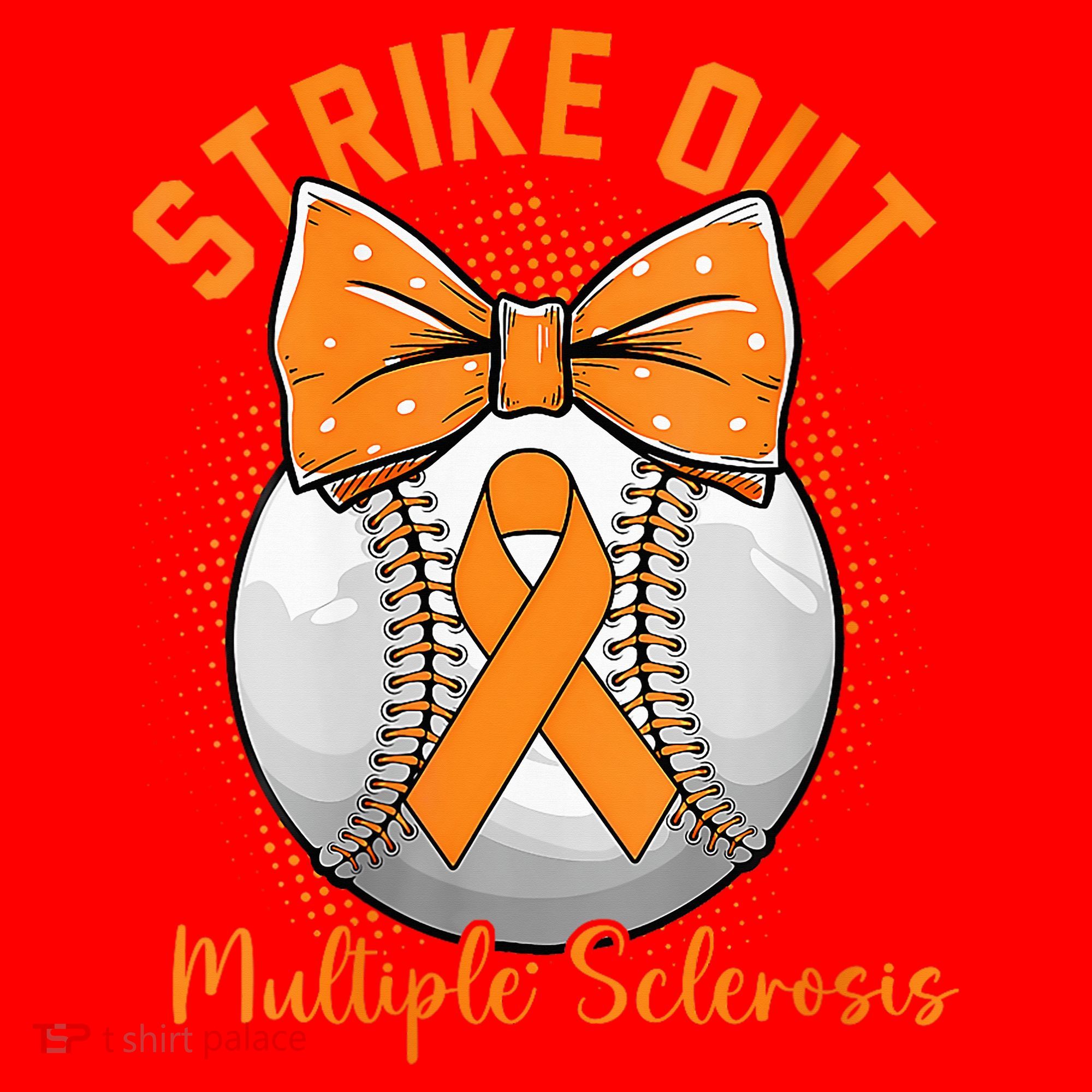 Strike Out Multiple Sclerosis Awareness Orange Ribbon Santa Hat