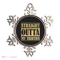 Straight Outta My Thirties Funny 30th Birthday Gift Ornament thumb 0