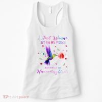 Sit On My Porch And Watch The Hummingbirds Funny Bird Lover Women's Tank Top thumb 0