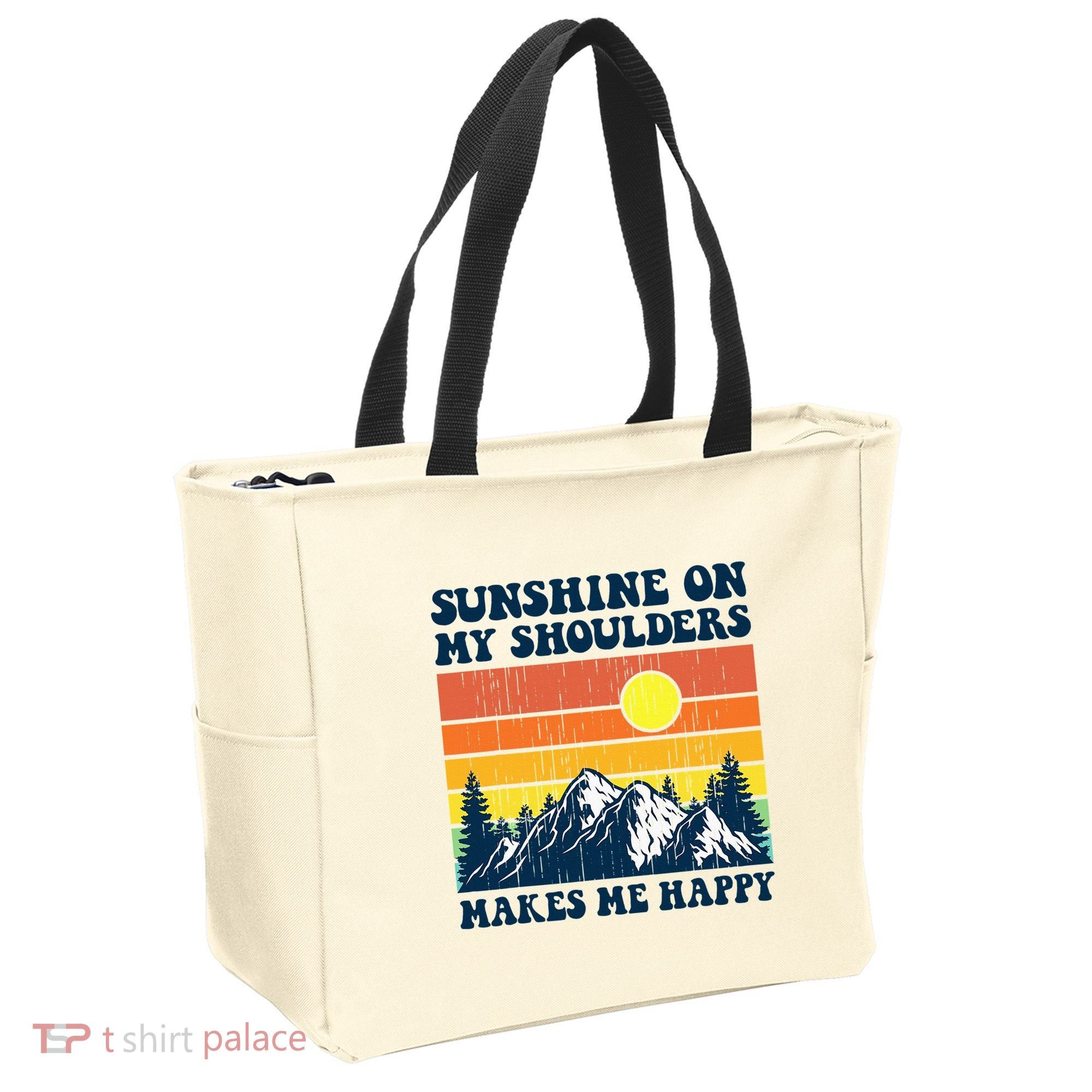 Sunshine On My Shoulders Makes Me Feel Happy Country Music Tote Bag