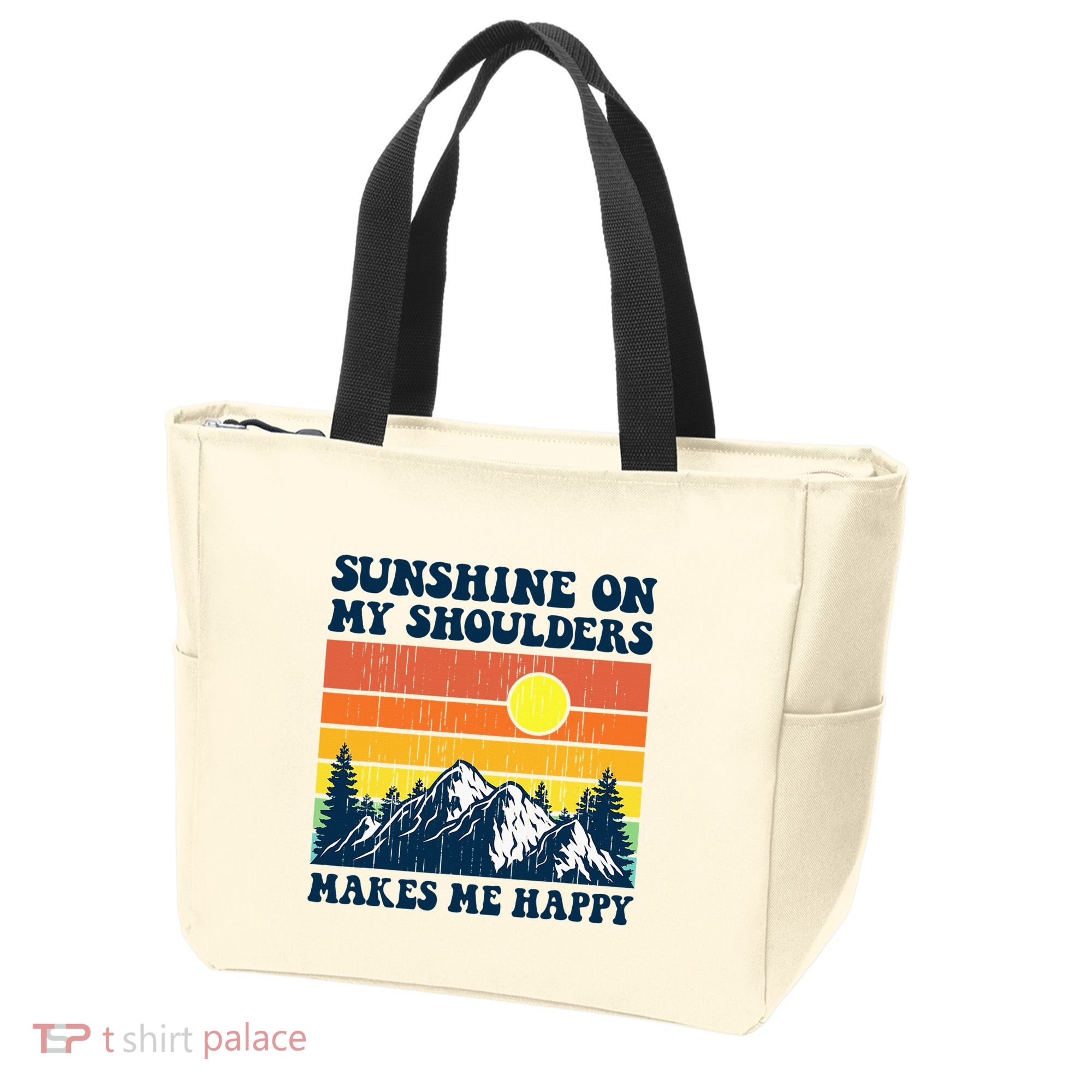 Sunshine On My Shoulders Makes Me Feel Happy Country Music Tote Bag