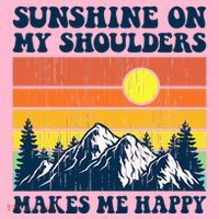 Sunshine On My Shoulders Makes Me Feel Happy Country Music Coaster thumb 2