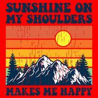Sunshine On My Shoulders Makes Me Feel Happy Country Music Santa Hat thumb 1