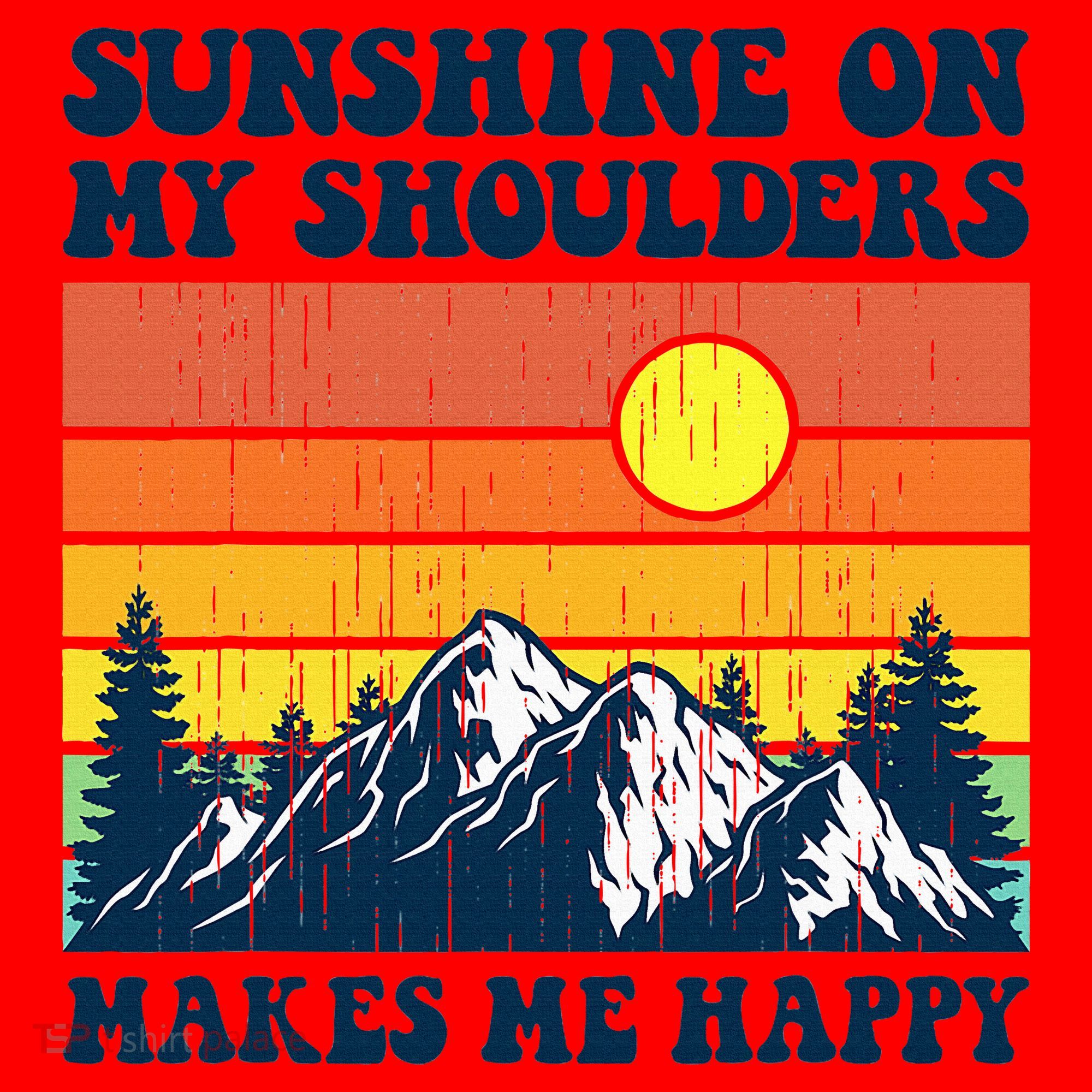 Sunshine On My Shoulders Makes Me Feel Happy Country Music Santa Hat