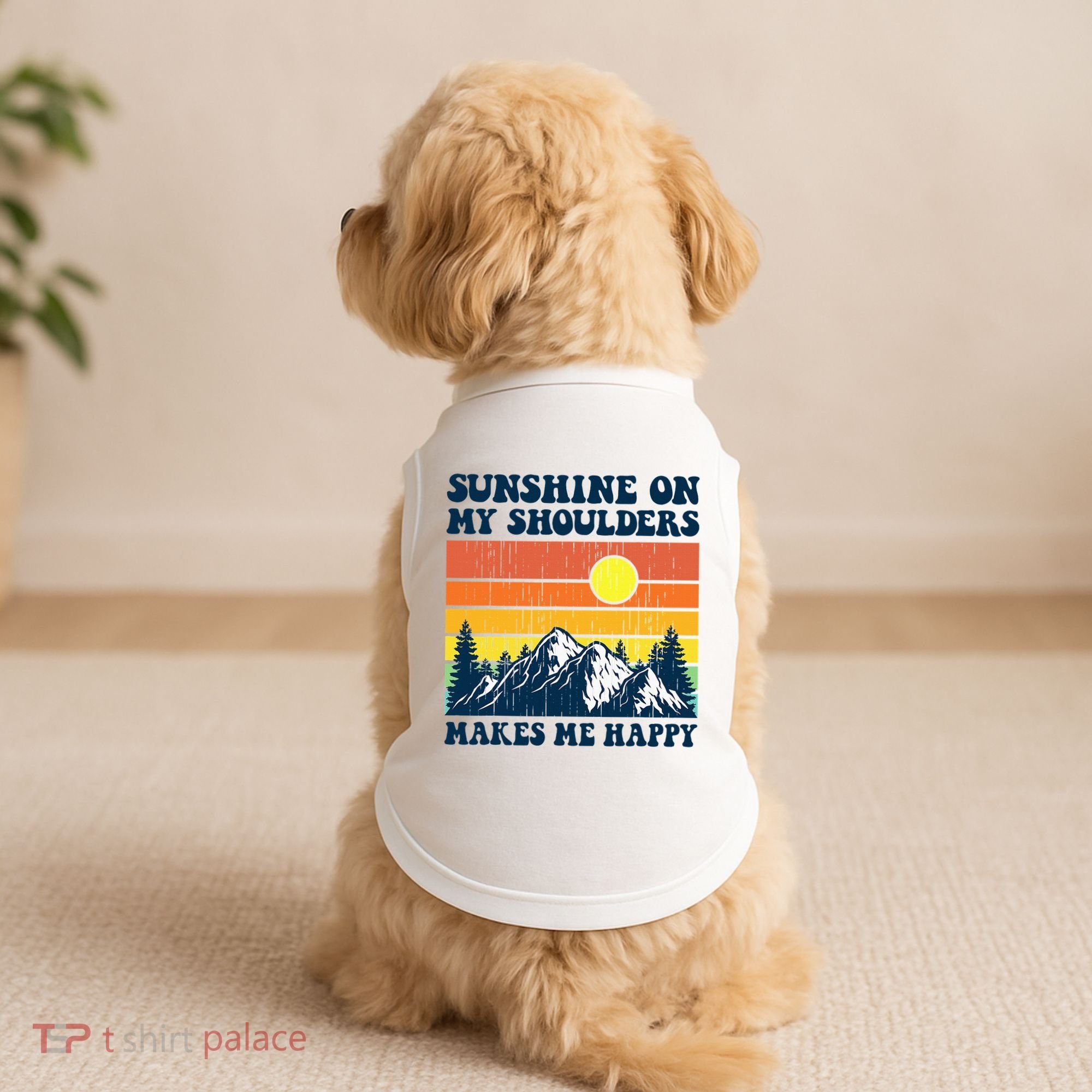 Sunshine On My Shoulders Makes Me Feel Happy Country Music Doggie Tank