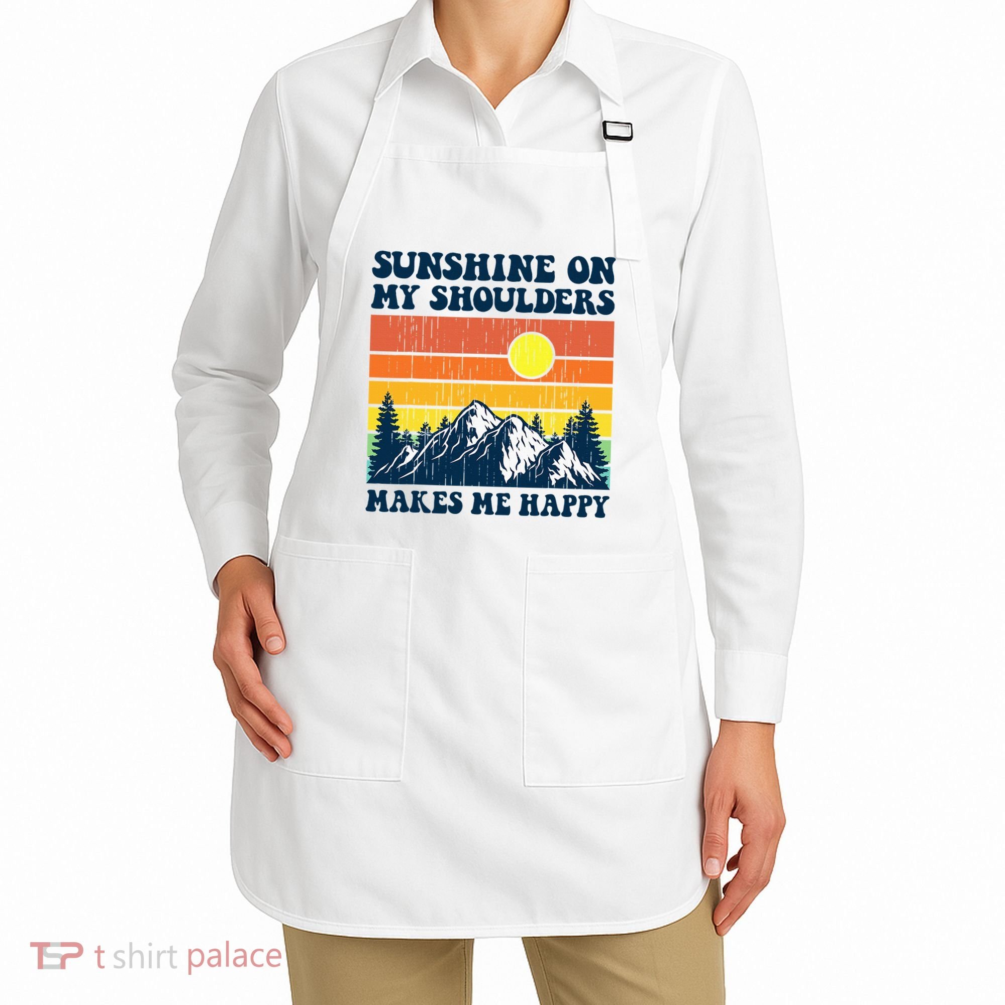 Sunshine On My Shoulders Makes Me Feel Happy Country Music Apron