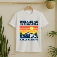 Sunshine On My Shoulders Makes Me Feel Happy Country Music T-Shirt thumb 2