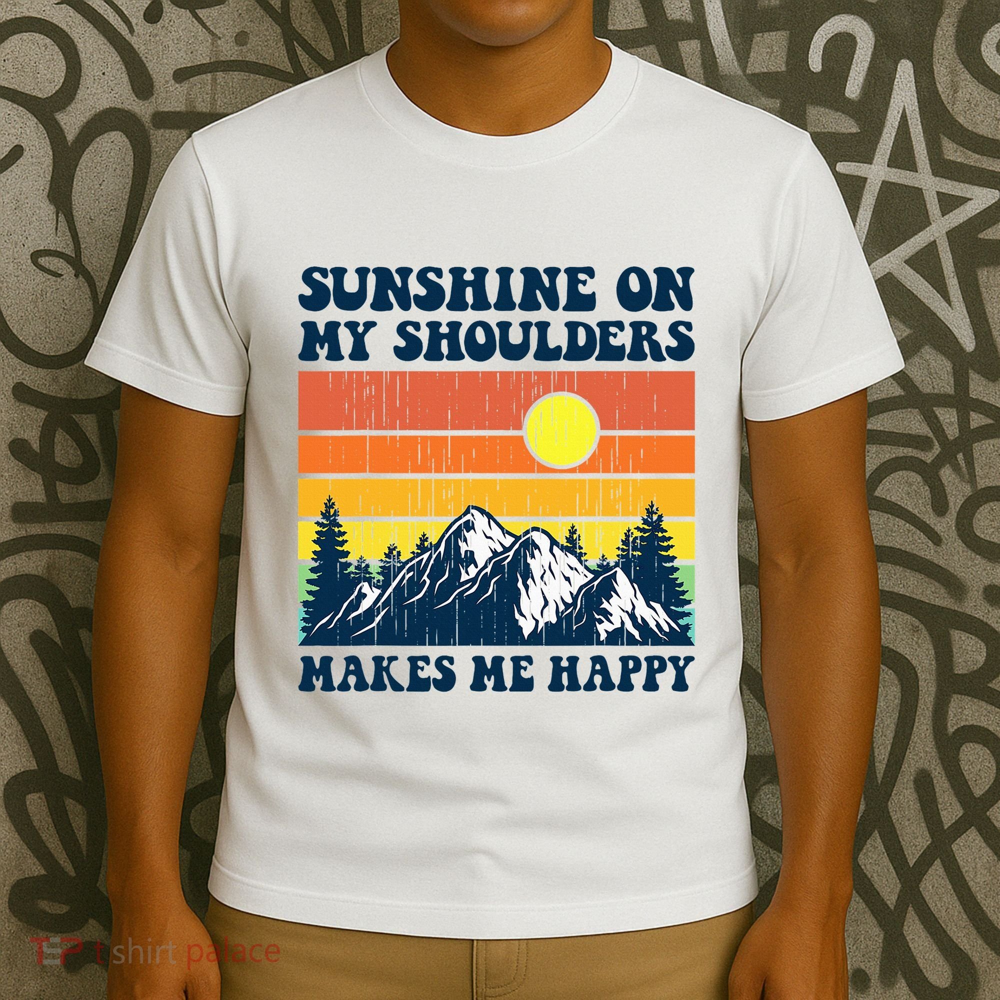 Sunshine On My Shoulders Makes Me Feel Happy Country Music T-Shirt