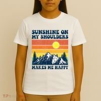 Sunshine On My Shoulders Makes Me Feel Happy Country Music T-Shirt thumb 4
