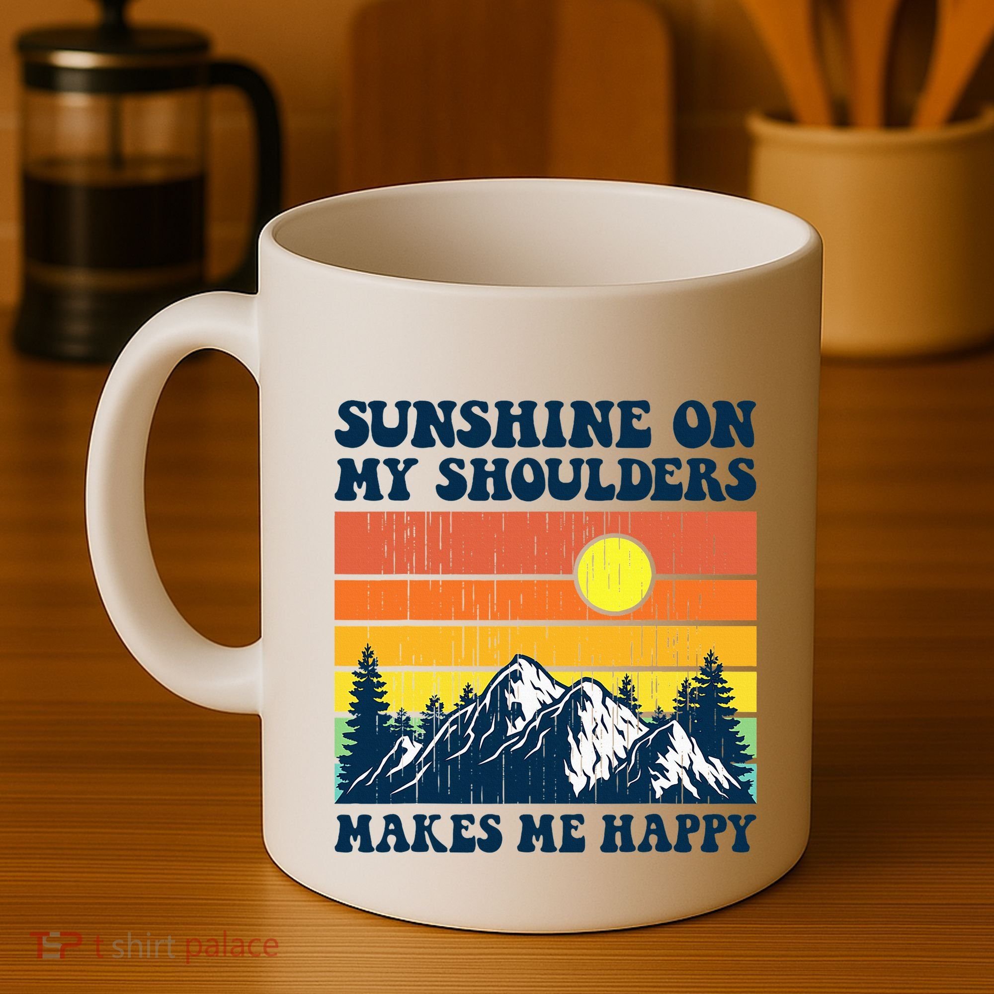 Sunshine On My Shoulders Makes Me Feel Happy Country Music Coffee Mug