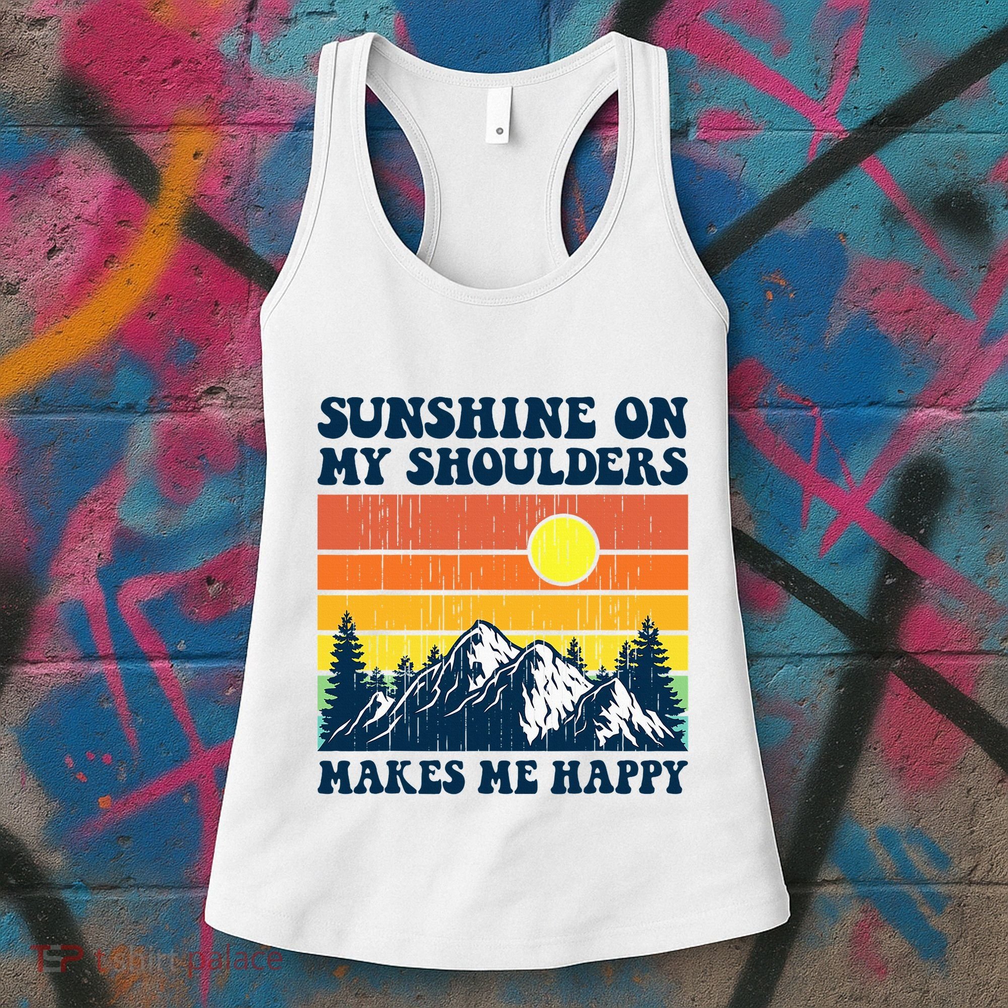 Sunshine On My Shoulders Makes Me Feel Happy Country Music Women's Tank Top