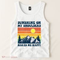 Sunshine On My Shoulders Makes Me Feel Happy Country Music Tank Top thumb 2