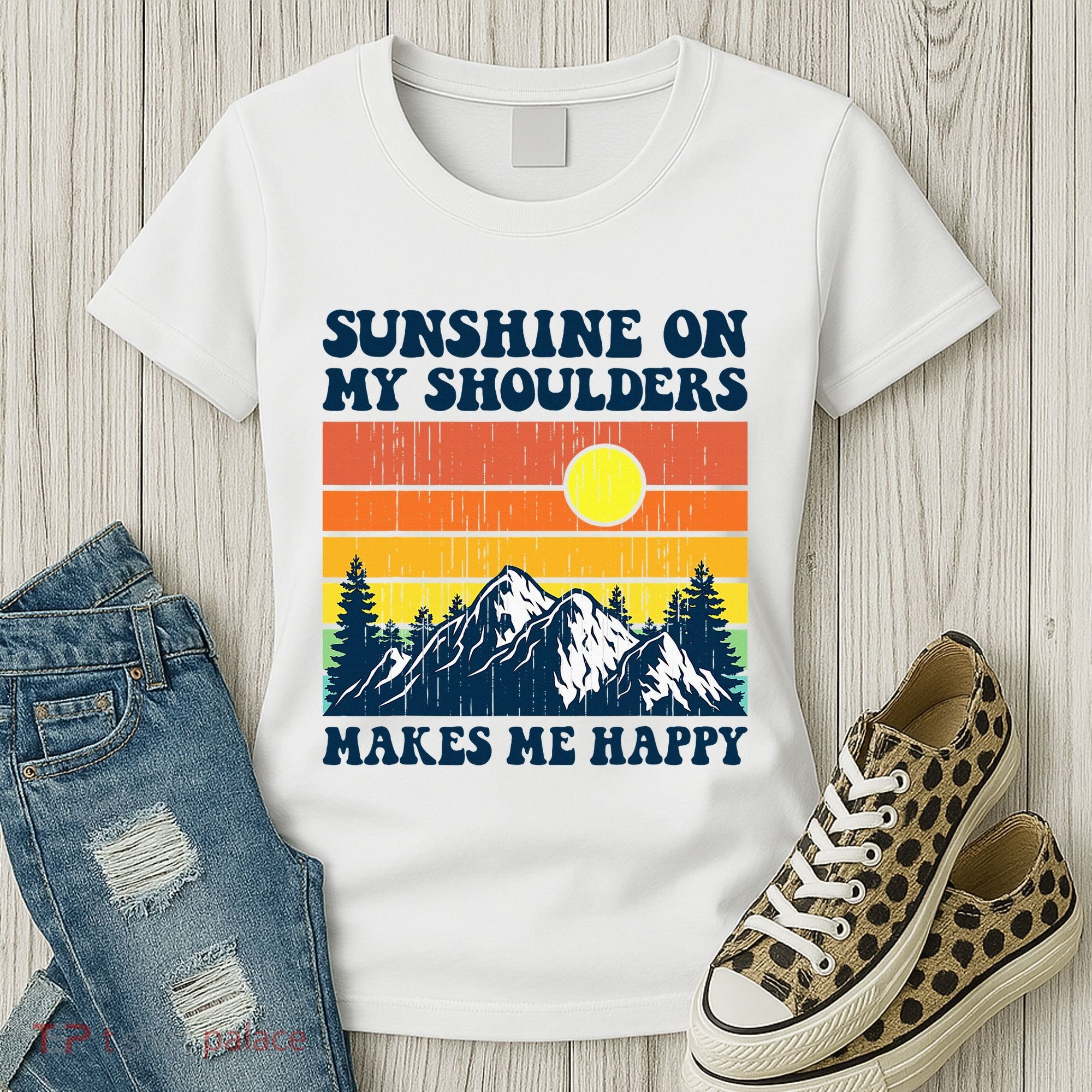 Sunshine On My Shoulders Makes Me Feel Happy Country Music Women's T-Shirt
