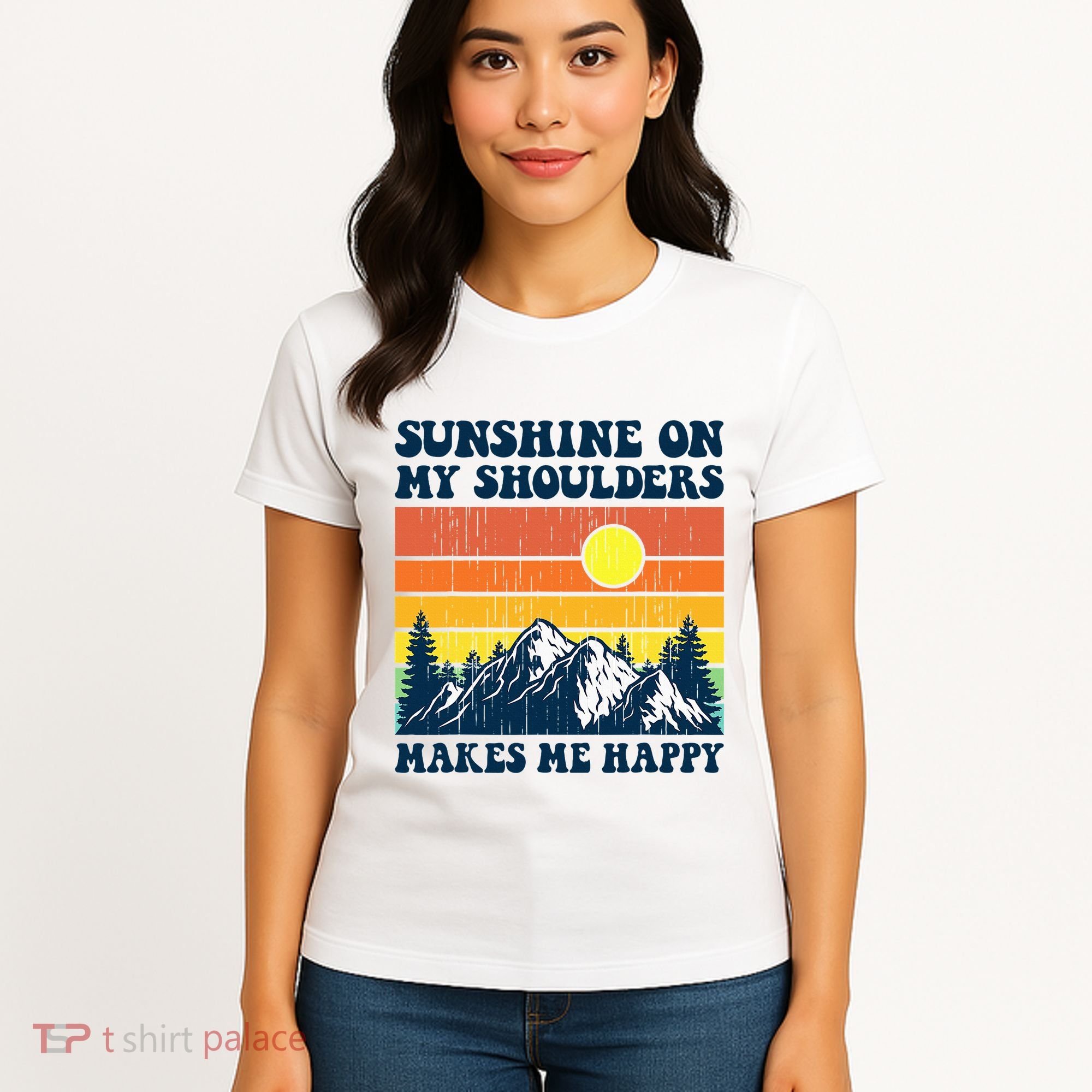 Sunshine On My Shoulders Makes Me Feel Happy Country Music Women's T-Shirt