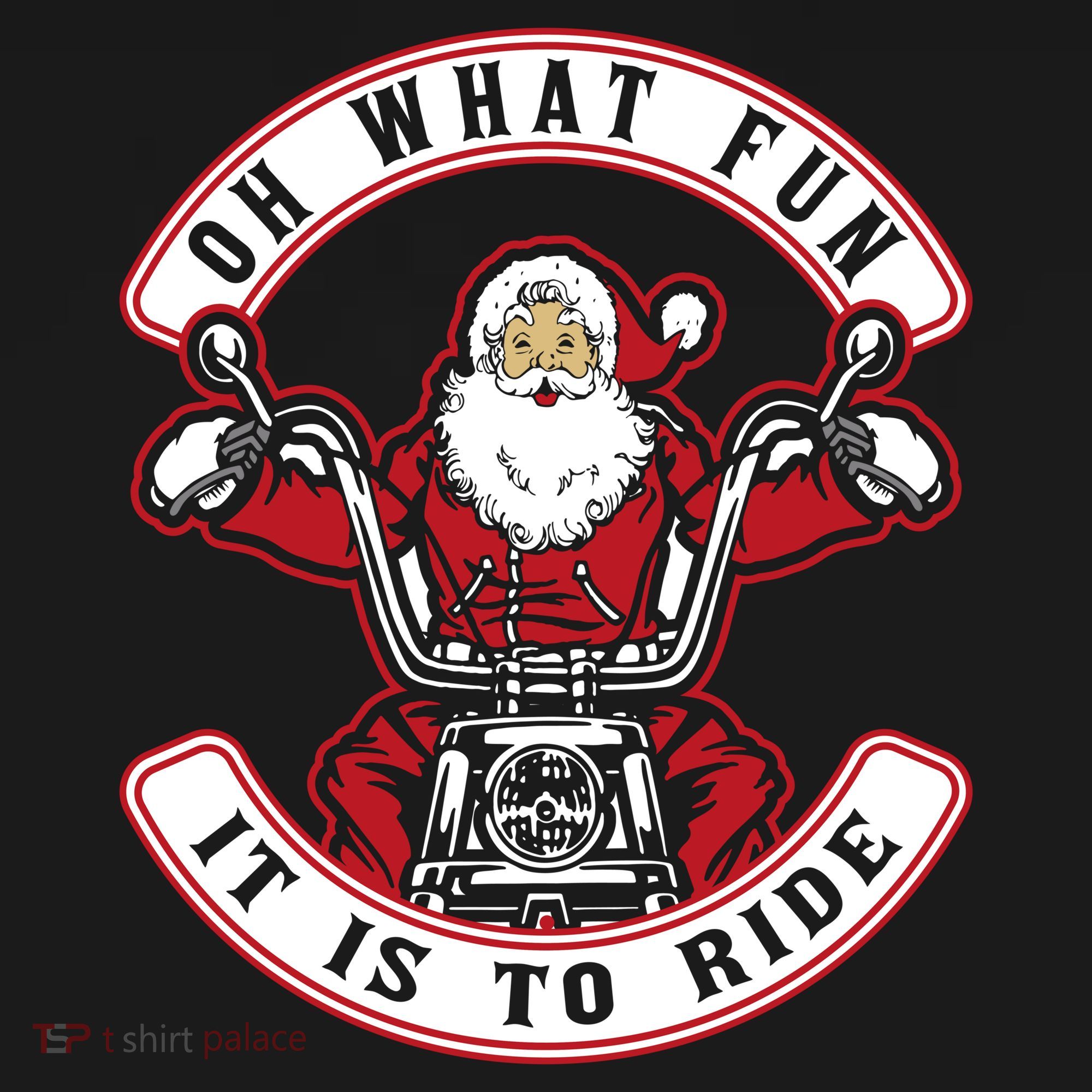 Santa On Motorcycle Funny Christmas Gift Doggie Tank