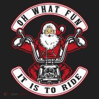 Santa On Motorcycle Funny Christmas Gift Beanie thumb 2