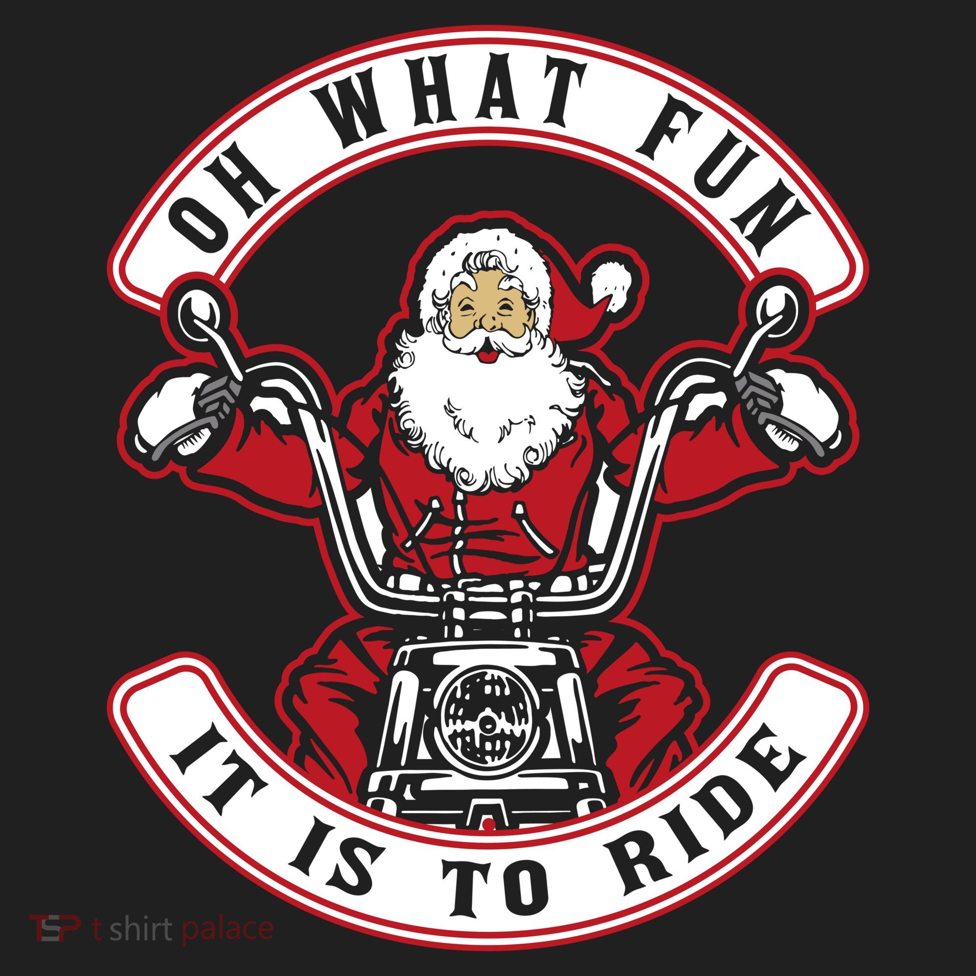 Santa On Motorcycle Funny Christmas Gift Beanie