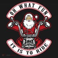 Santa On Motorcycle Funny Christmas Gift Women's Hoodie thumb 2