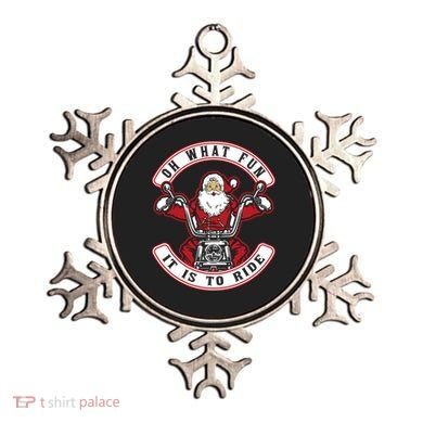 Santa On Motorcycle Funny Christmas Gift Ornament