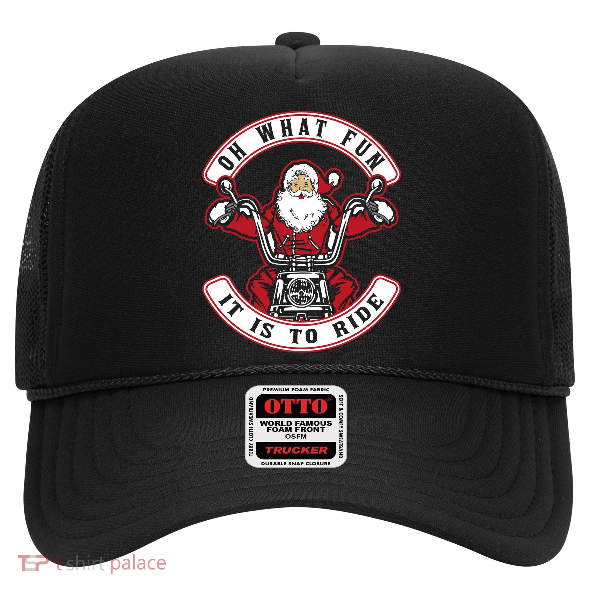Santa On Motorcycle Funny Christmas Gift Hat