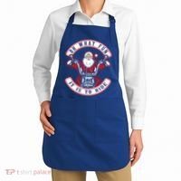 Santa On Motorcycle Funny Christmas Gift Apron thumb 2