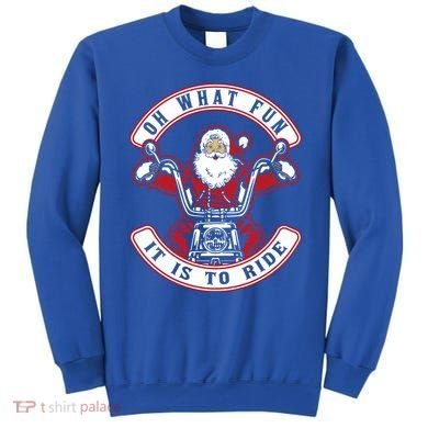 Santa On Motorcycle Funny Christmas Gift Sweatshirt