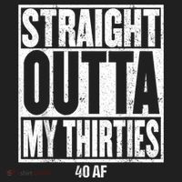 Straight Outta My Thirties 40 AF 40th Birthday Gift Women's Sweatshirt thumb 2